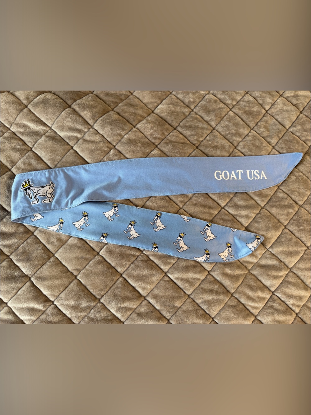 GOAT USA Light Blue Goat Print bandana